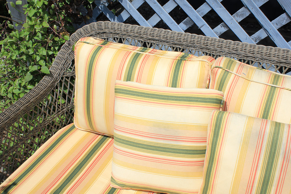 Vintage Brown Wicker Sofa