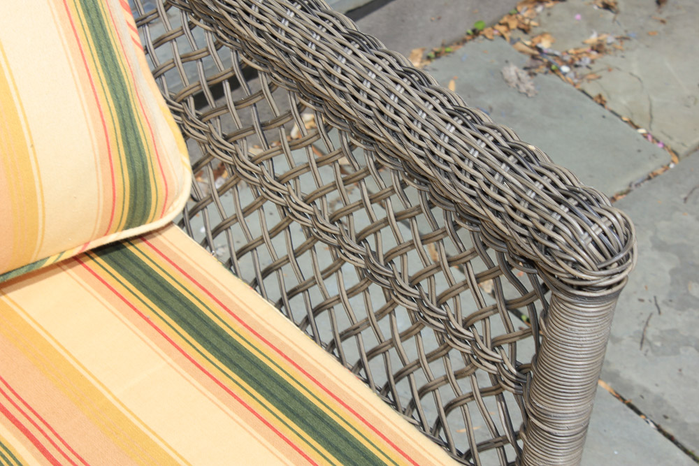 Vintage Brown Wicker Sofa