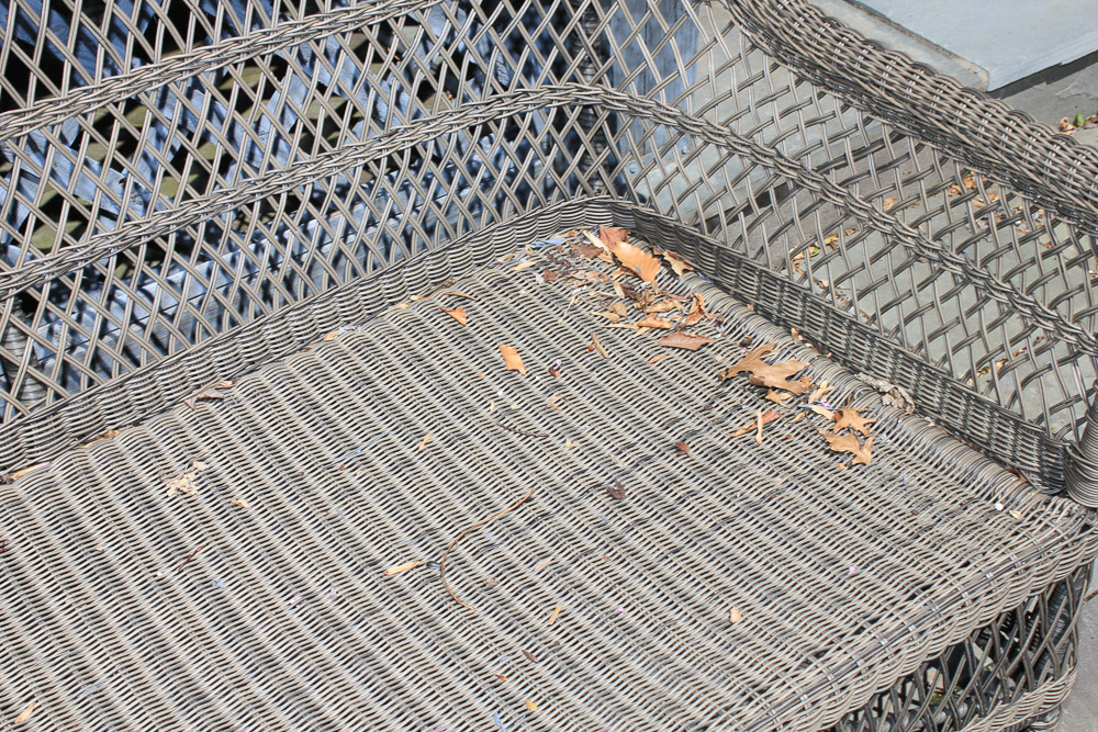 Vintage Brown Wicker Sofa