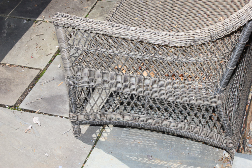 Vintage Brown Wicker Sofa