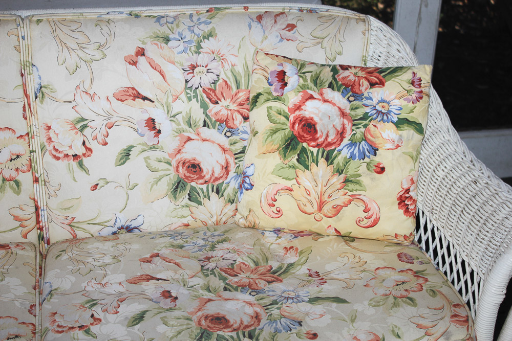 Vintage Wicker Furniture in White