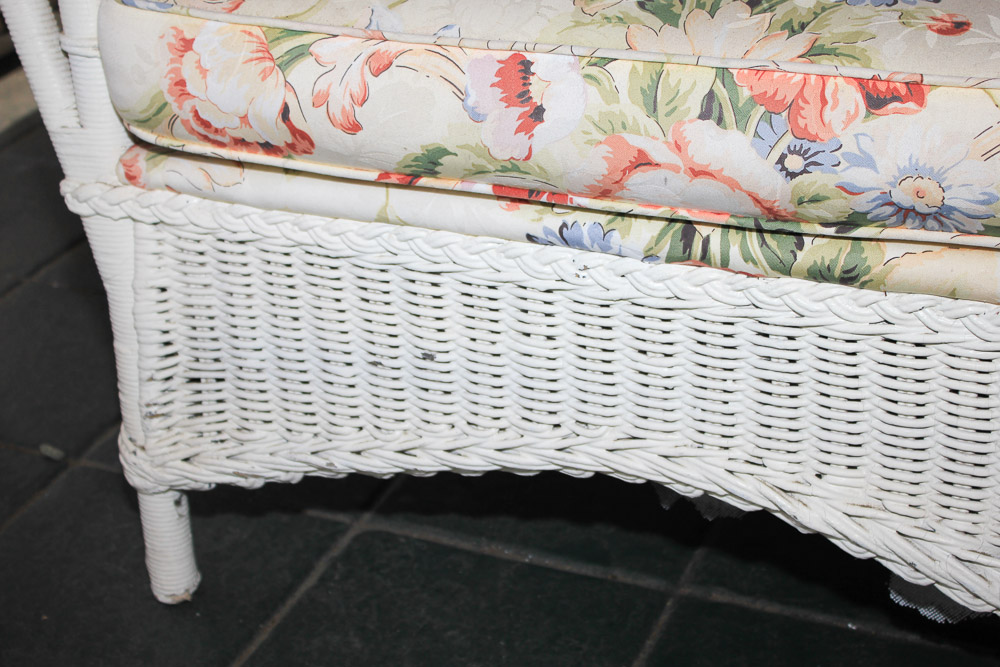 Vintage Wicker Furniture in White