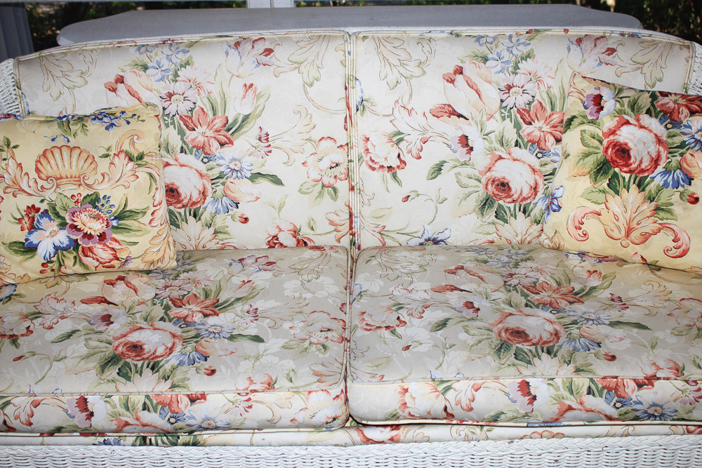 Vintage Wicker Furniture in White