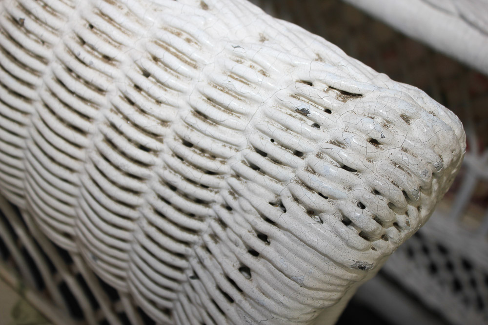 Vintage Wicker Furniture in White