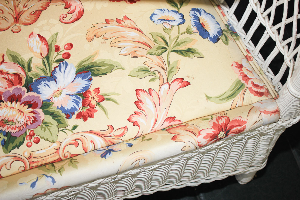 Vintage Wicker Furniture in White