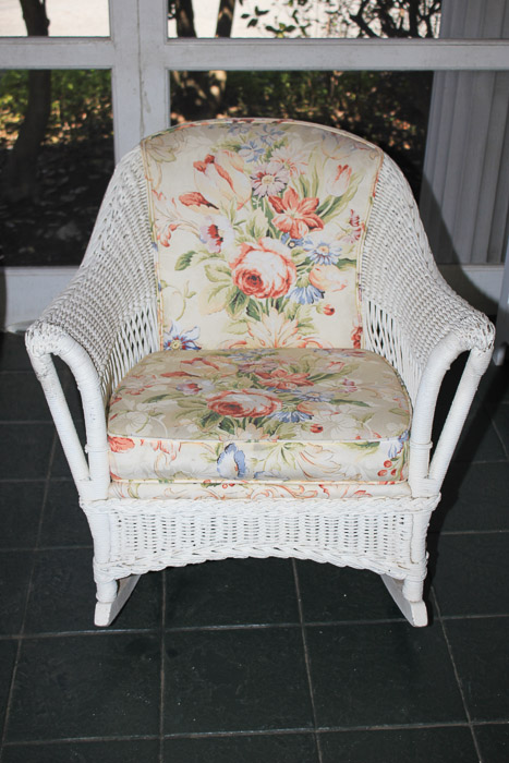 Vintage Wicker Furniture in White