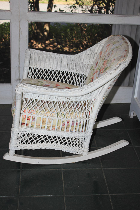 Vintage Wicker Furniture in White