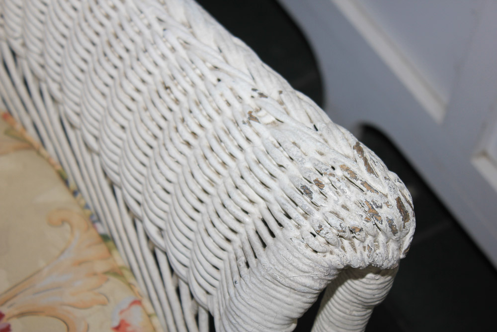 Vintage Wicker Furniture in White