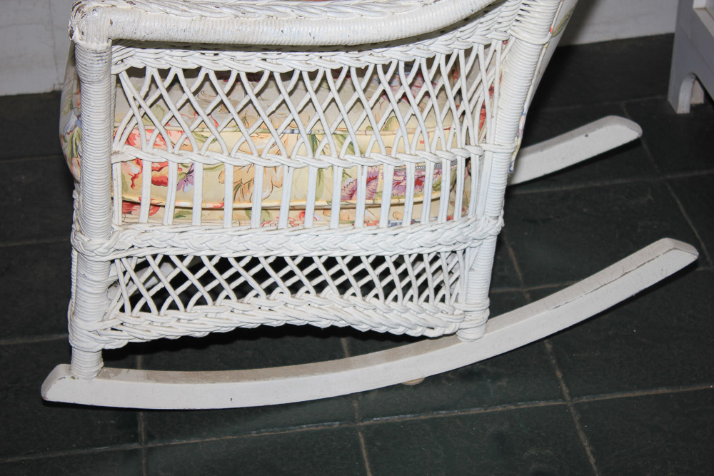 Vintage Wicker Furniture in White