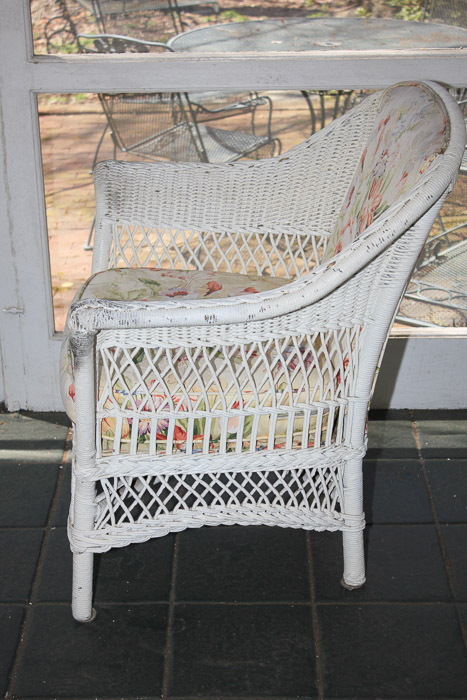 Vintage Wicker Furniture in White