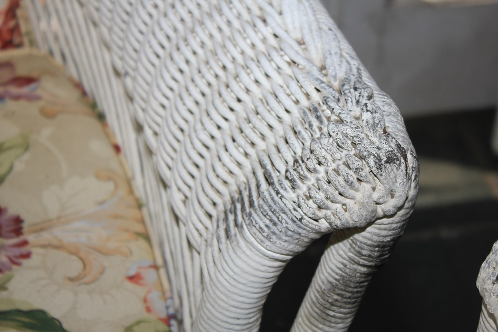 Vintage Wicker Furniture in White