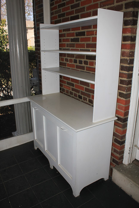 White Painted Bakers Cabinet and Prep Table
