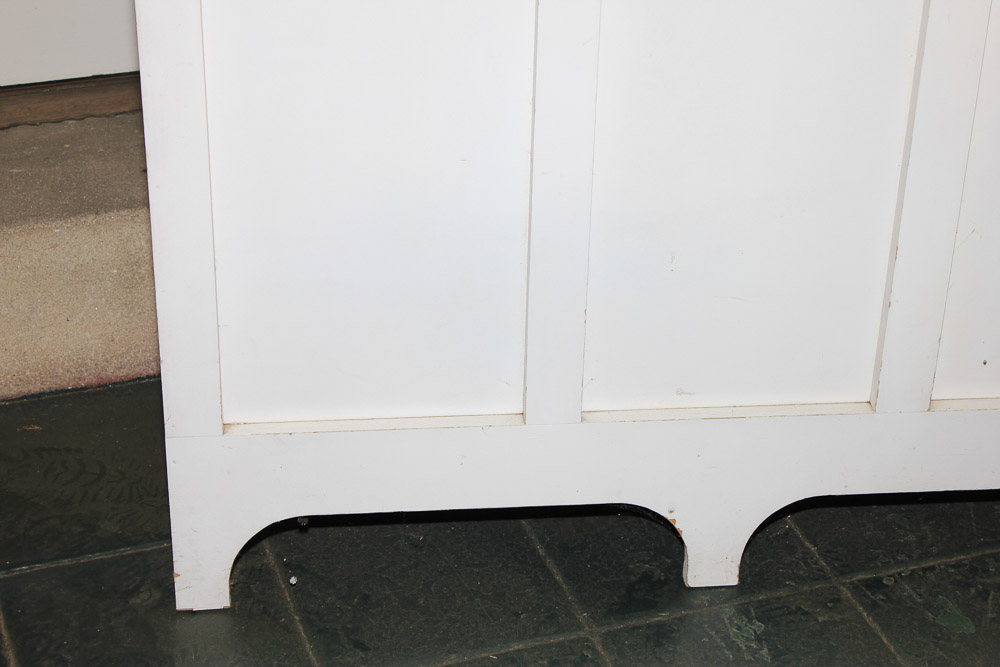 White Painted Bakers Cabinet and Prep Table