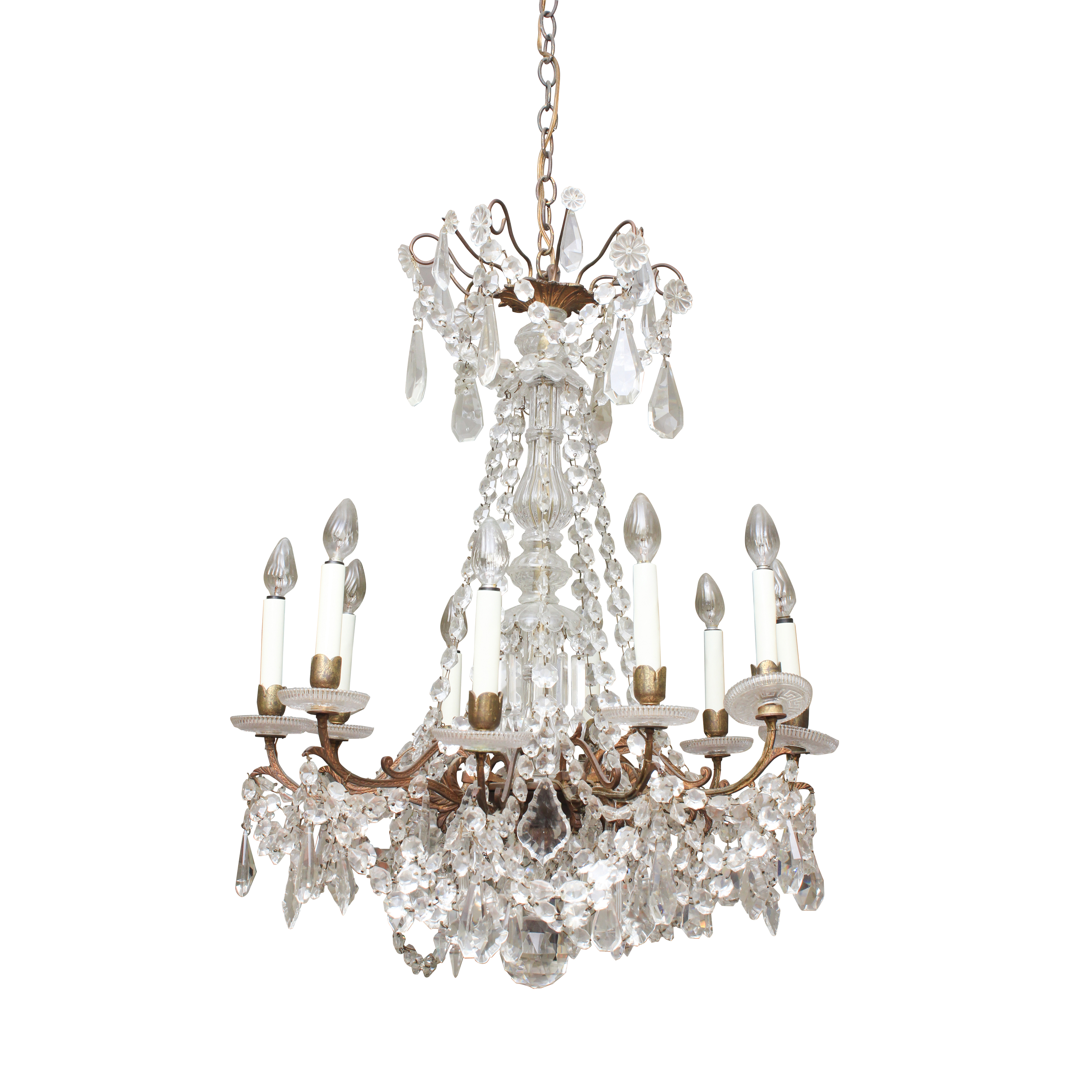 Vintage Continental Maria Theresa Style Crystal Chandelier