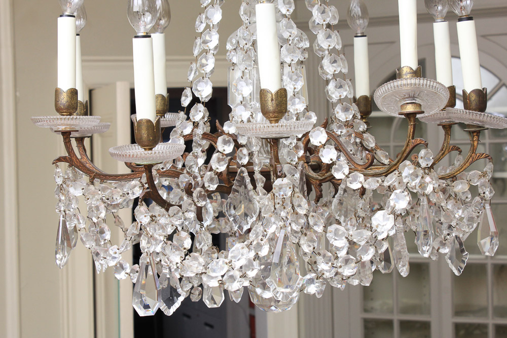Vintage Continental Maria Theresa Style Crystal Chandelier