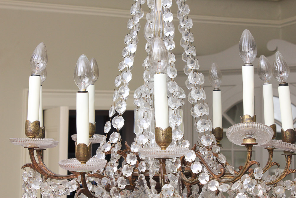 Vintage Continental Maria Theresa Style Crystal Chandelier
