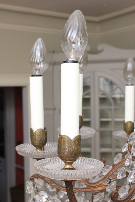 Vintage Continental Maria Theresa Style Crystal Chandelier