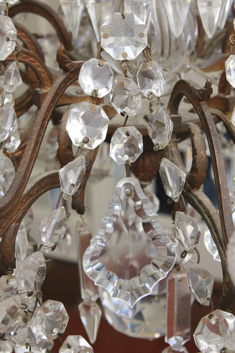 Vintage Continental Maria Theresa Style Crystal Chandelier