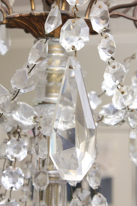 Vintage Continental Maria Theresa Style Crystal Chandelier