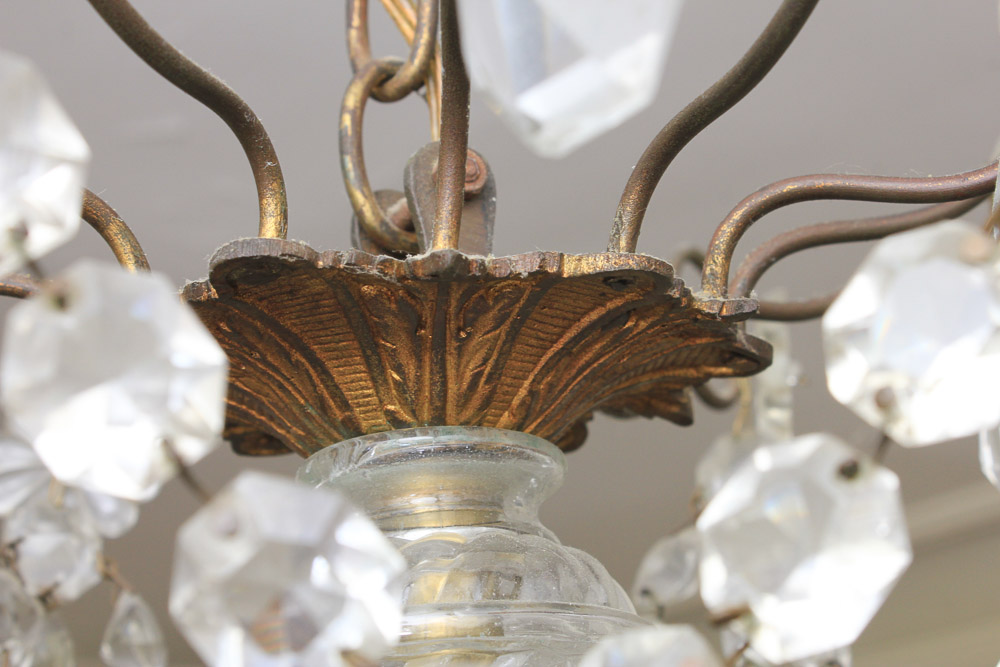 Vintage Continental Maria Theresa Style Crystal Chandelier