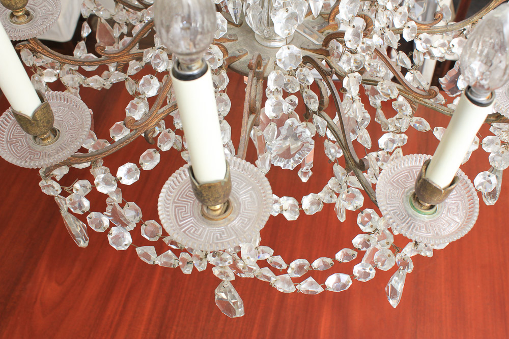 Vintage Continental Maria Theresa Style Crystal Chandelier