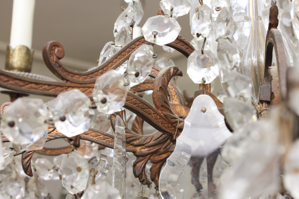 Vintage Continental Maria Theresa Style Crystal Chandelier
