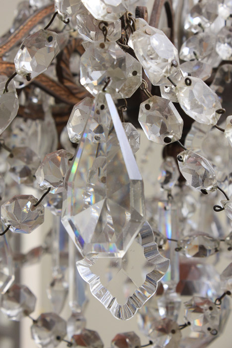 Vintage Continental Maria Theresa Style Crystal Chandelier