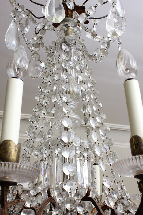 Vintage Continental Maria Theresa Style Crystal Chandelier
