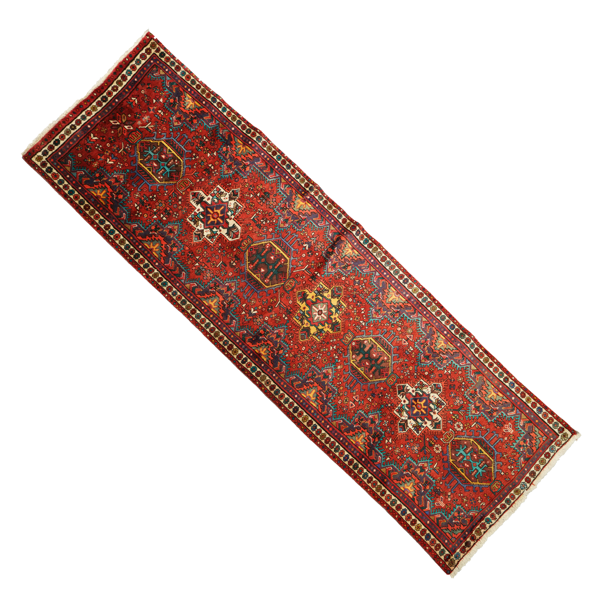 Hand-Knotted Persian Karaja Wool Runner