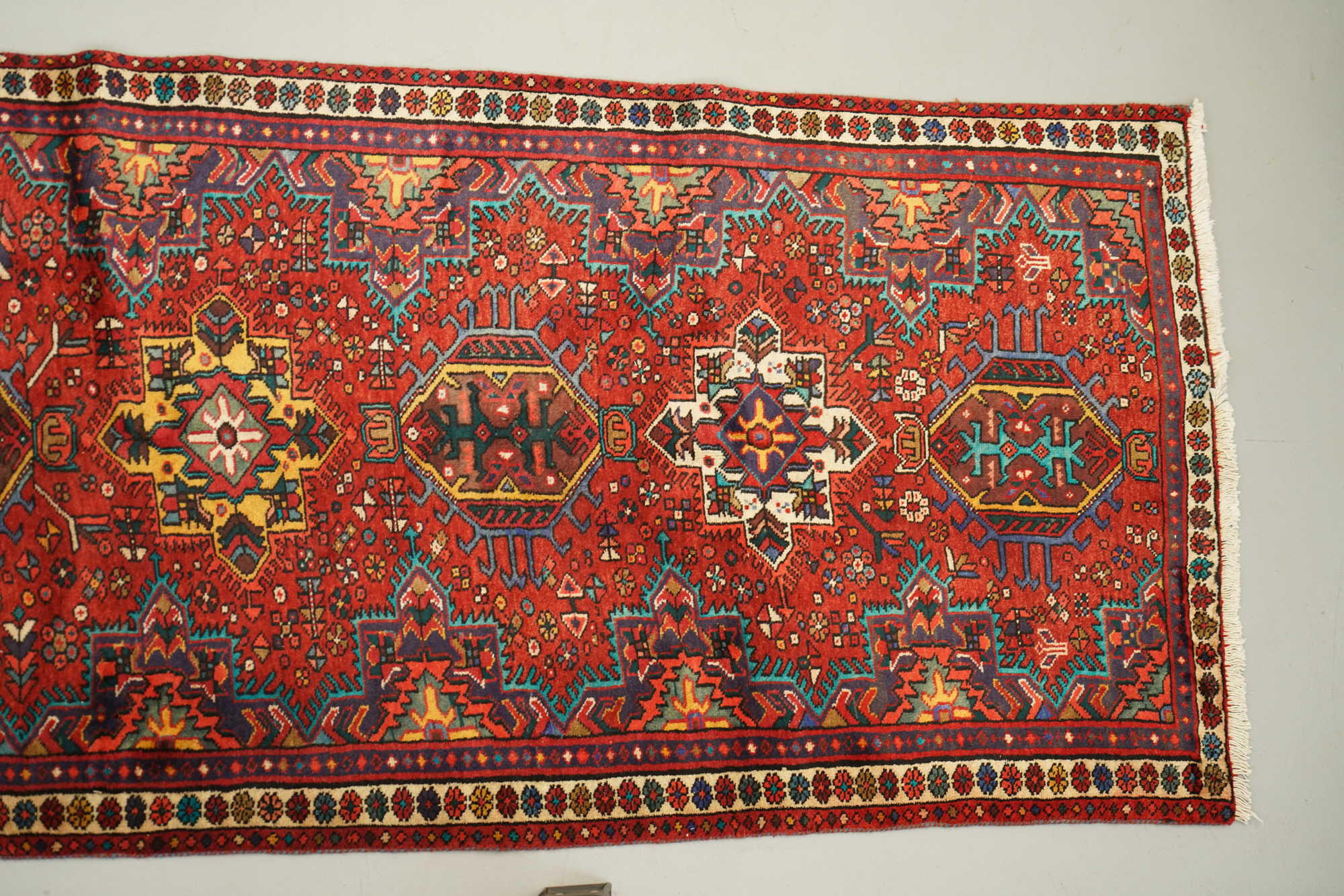 Hand-Knotted Persian Karaja Wool Runner