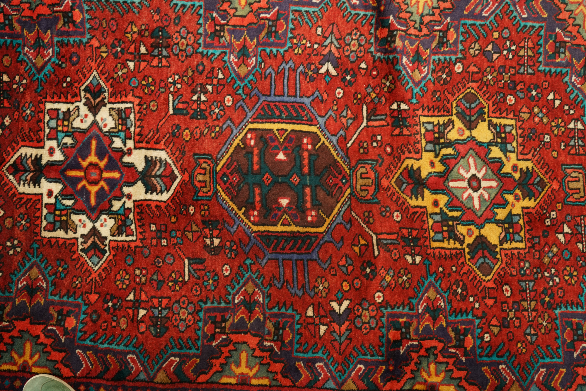 Hand-Knotted Persian Karaja Wool Runner