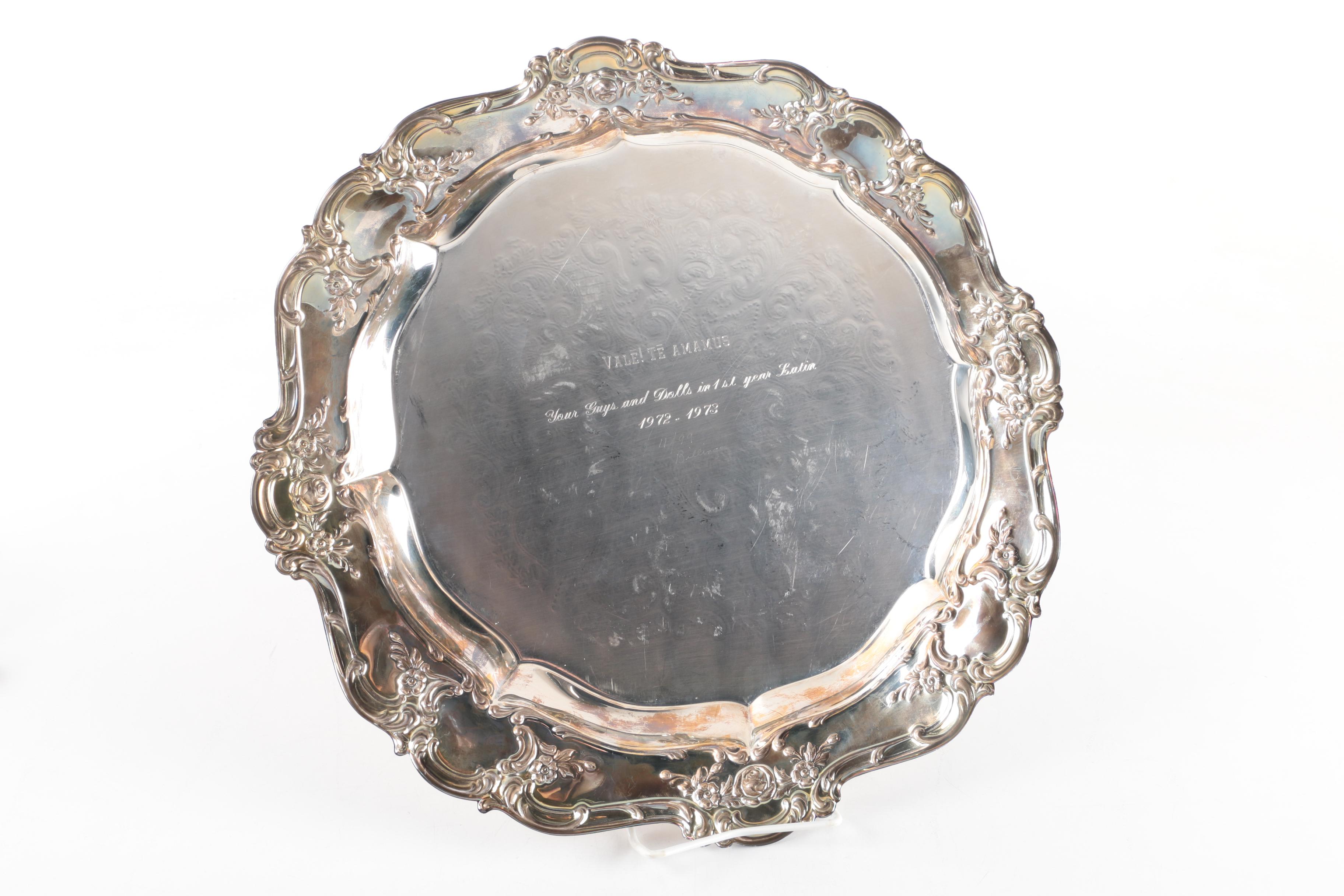 Towle Silver Plate Serving Tray and Other Silver Plate Serveware with Gorham