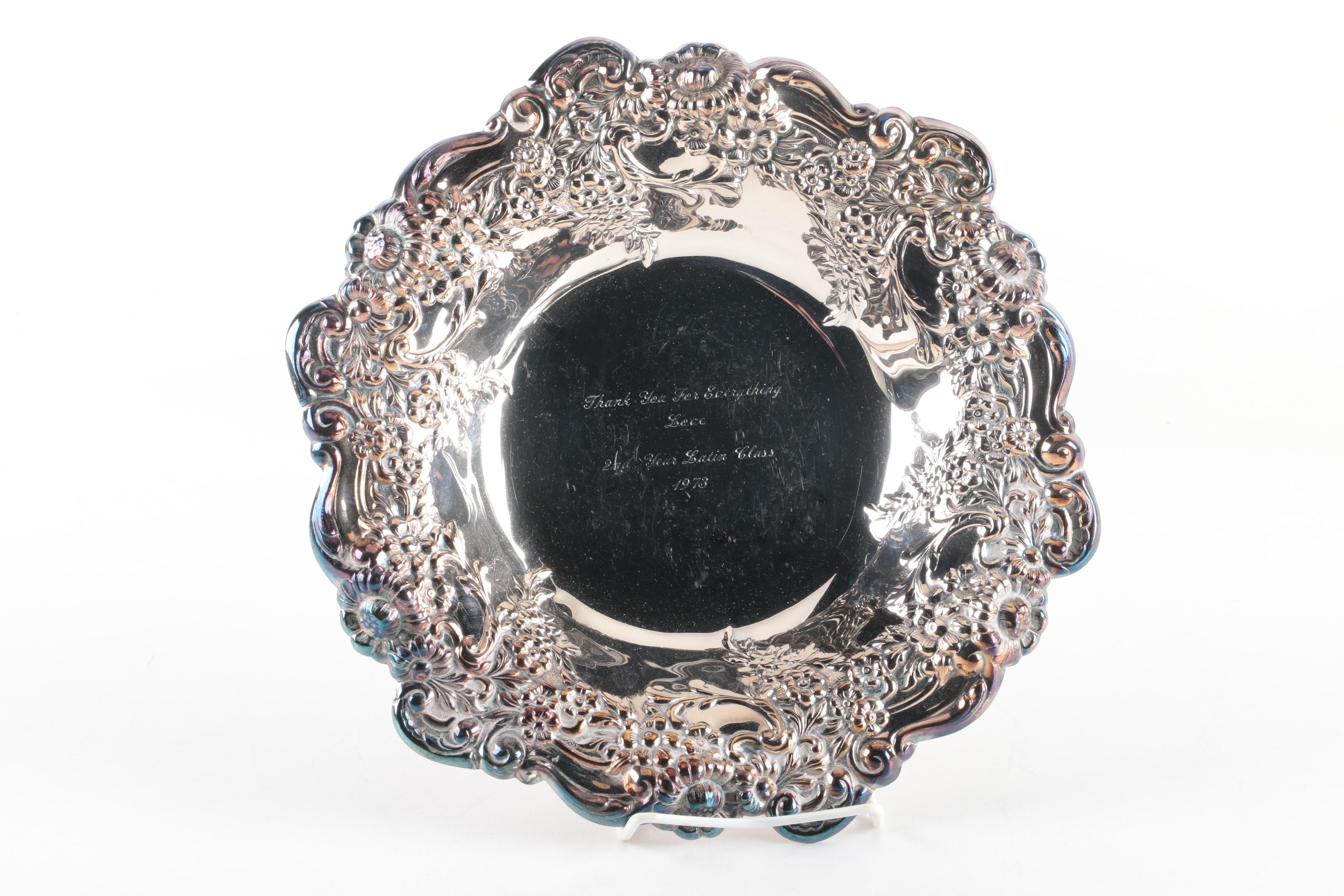 Towle Silver Plate Serving Tray and Other Silver Plate Serveware with Gorham