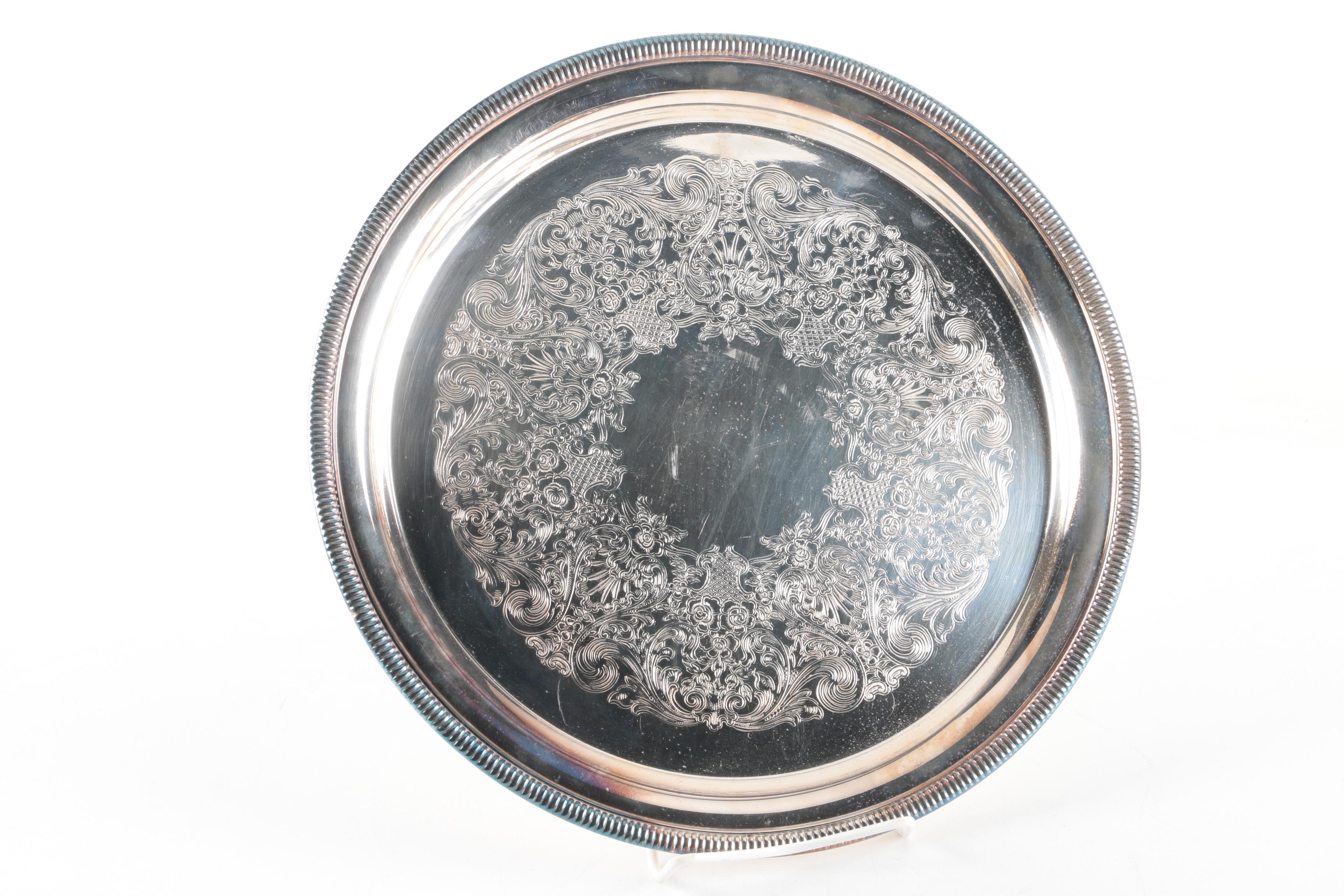 Towle Silver Plate Serving Tray and Other Silver Plate Serveware with Gorham