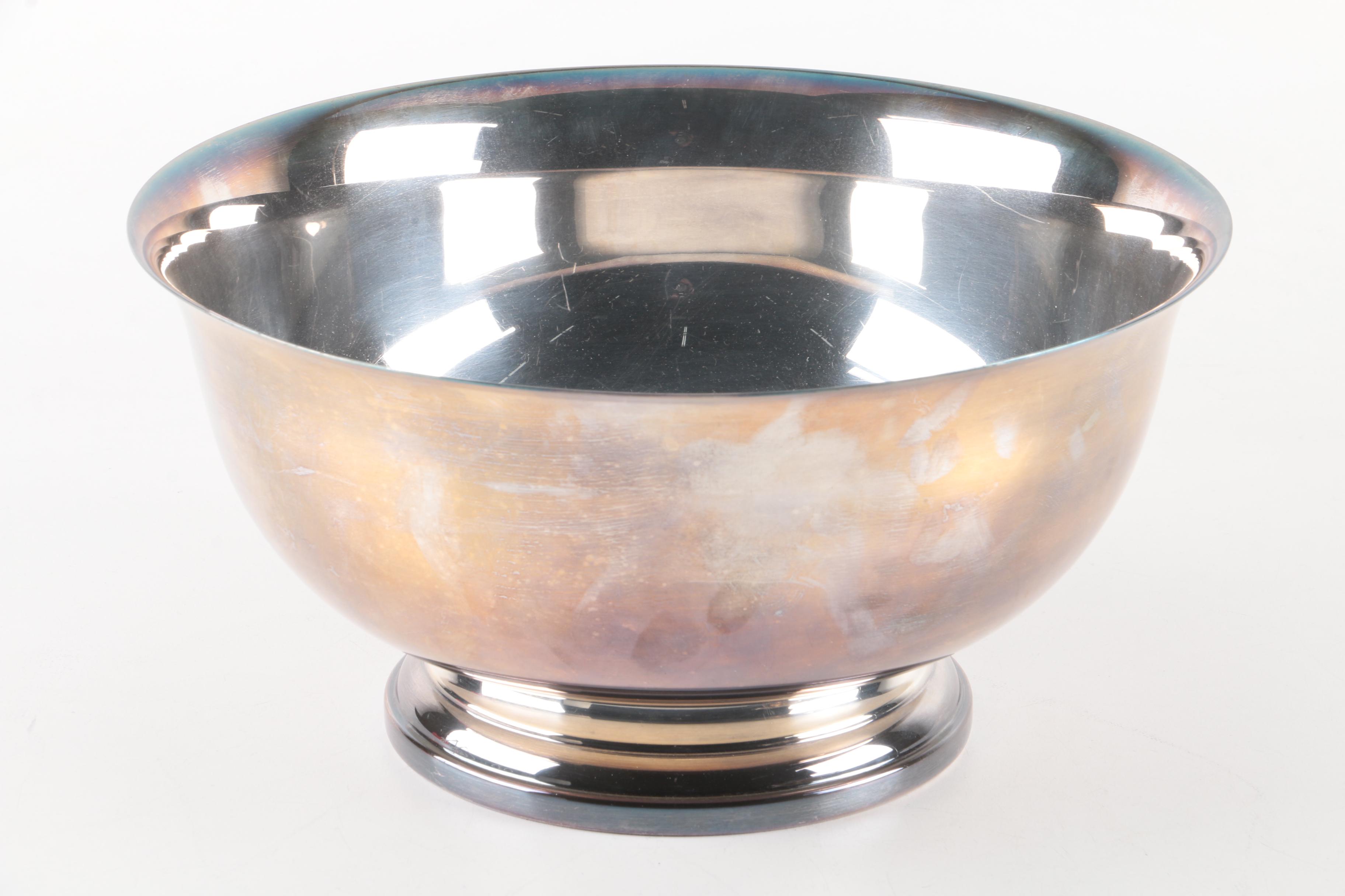 Towle Silver Plate Serving Tray and Other Silver Plate Serveware with Gorham