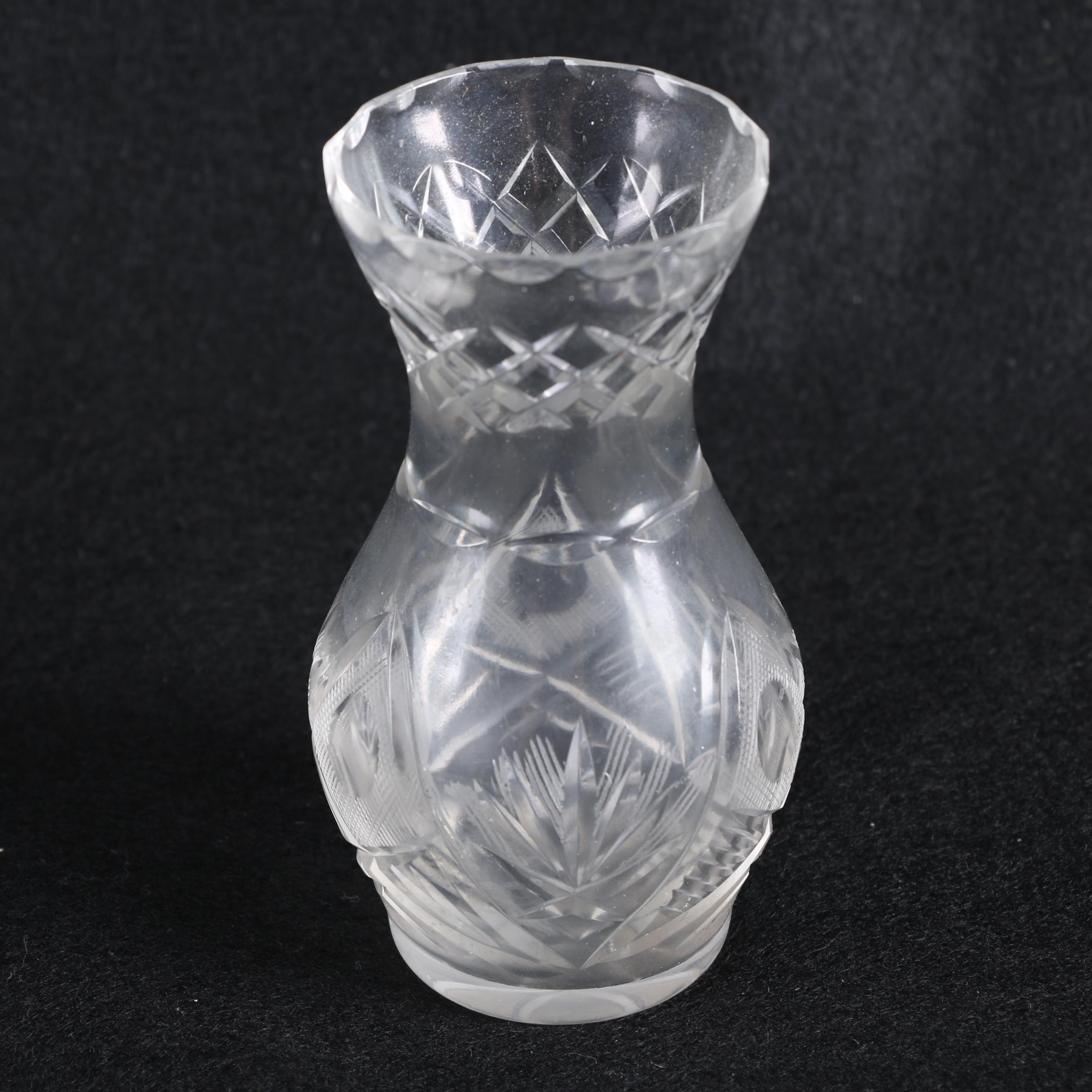 Waterford Crystal "Adare" Finger Bowl, "Glandore" Vase, Jam Jar and other Vases