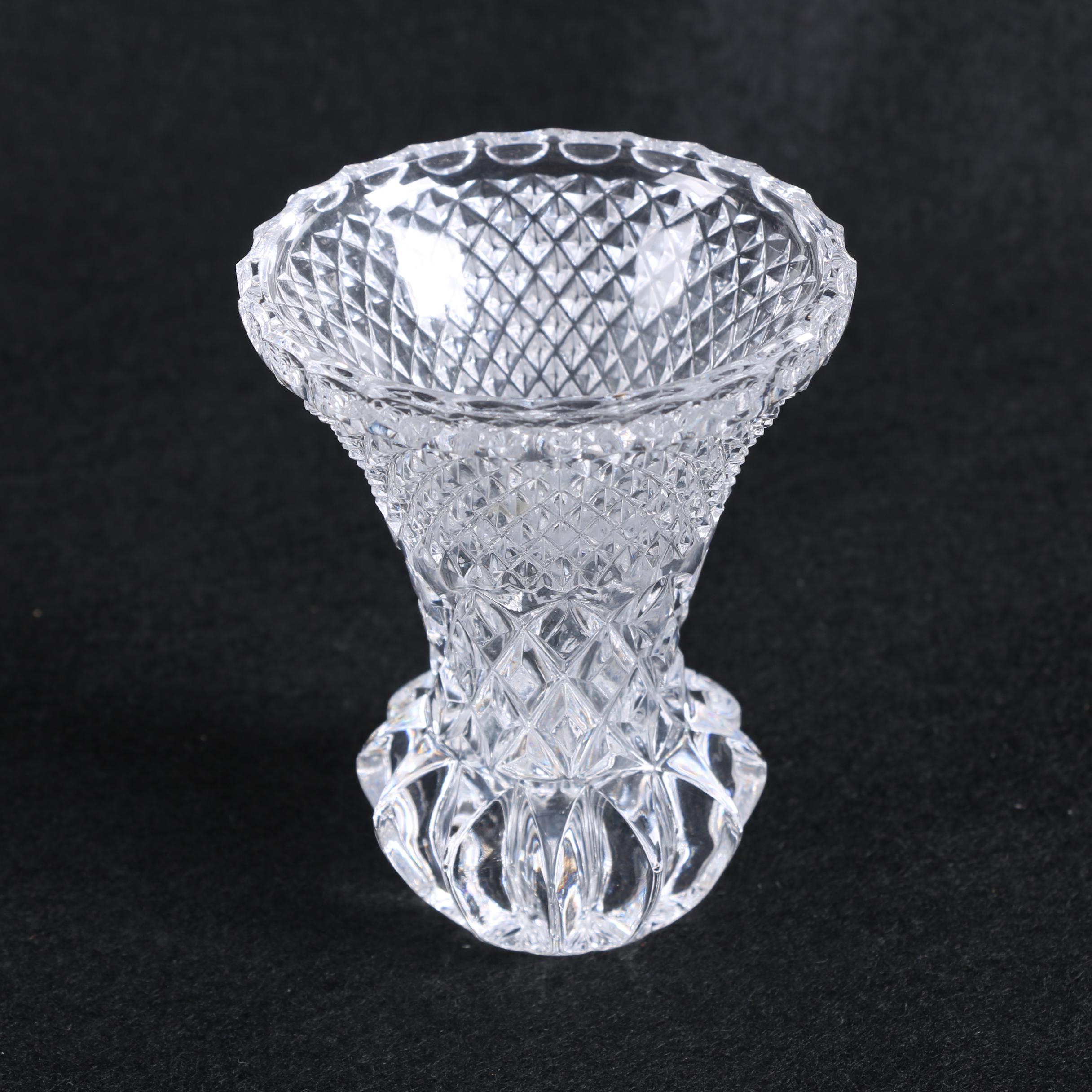 Waterford Crystal "Adare" Finger Bowl, "Glandore" Vase, Jam Jar and other Vases