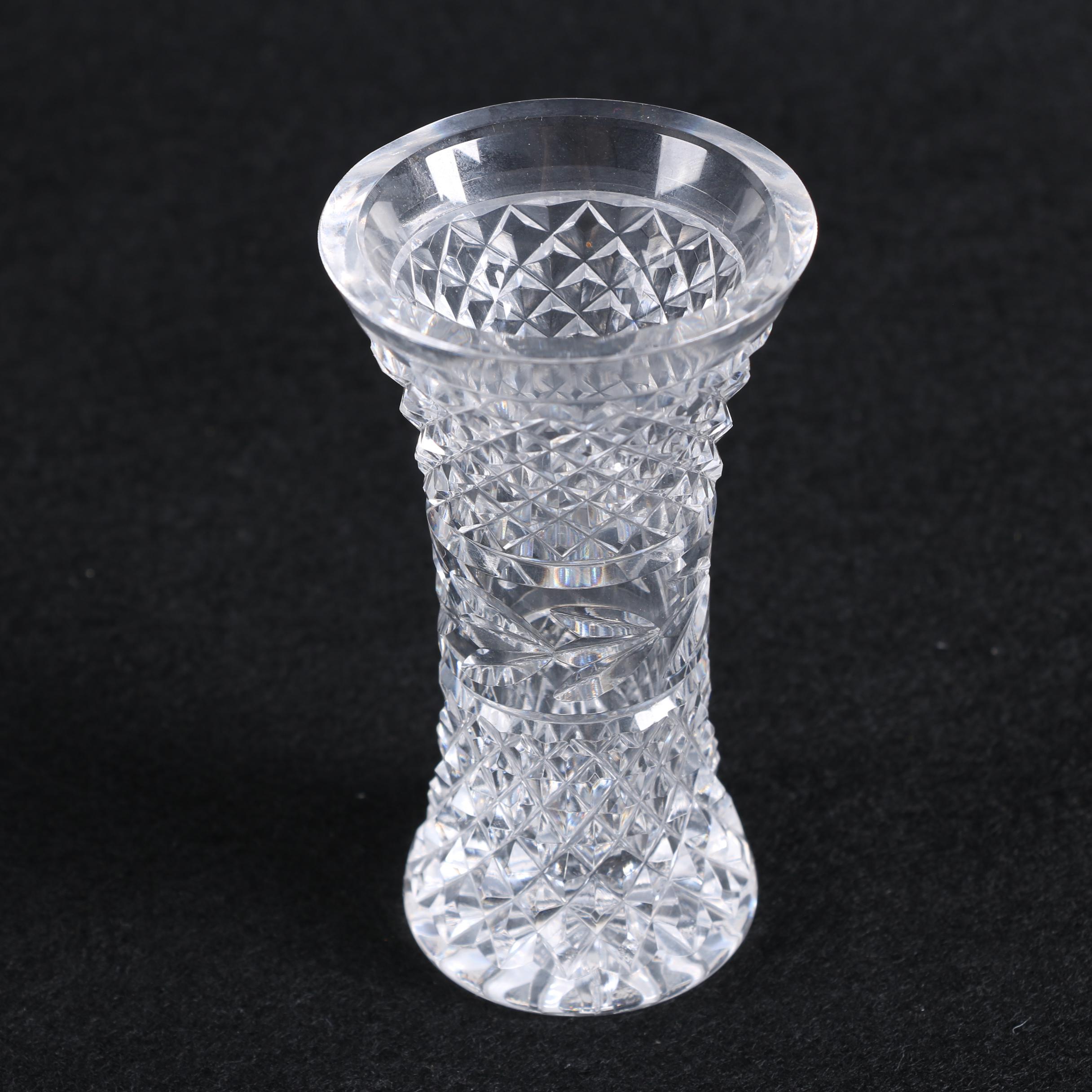 Waterford Crystal "Adare" Finger Bowl, "Glandore" Vase, Jam Jar and other Vases