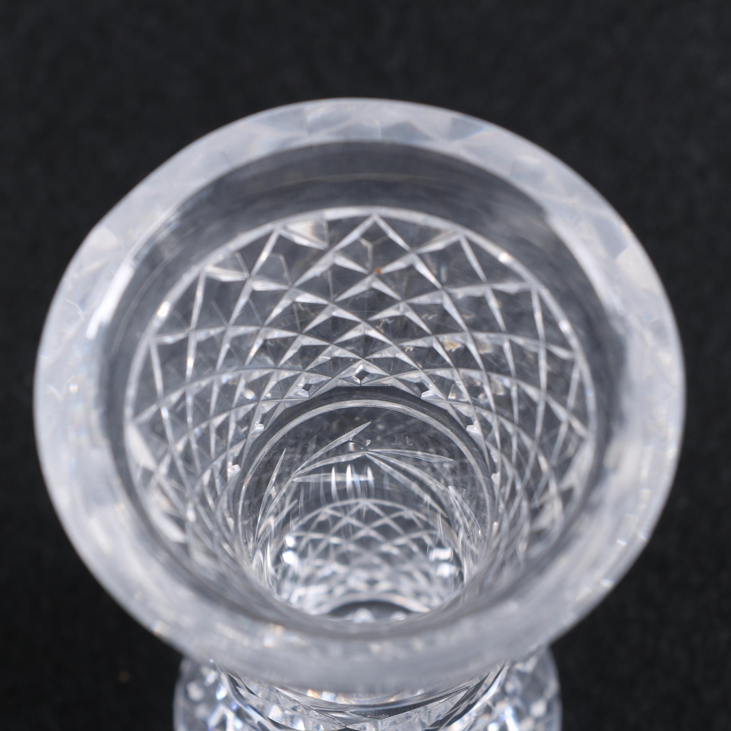 Waterford Crystal "Adare" Finger Bowl, "Glandore" Vase, Jam Jar and other Vases