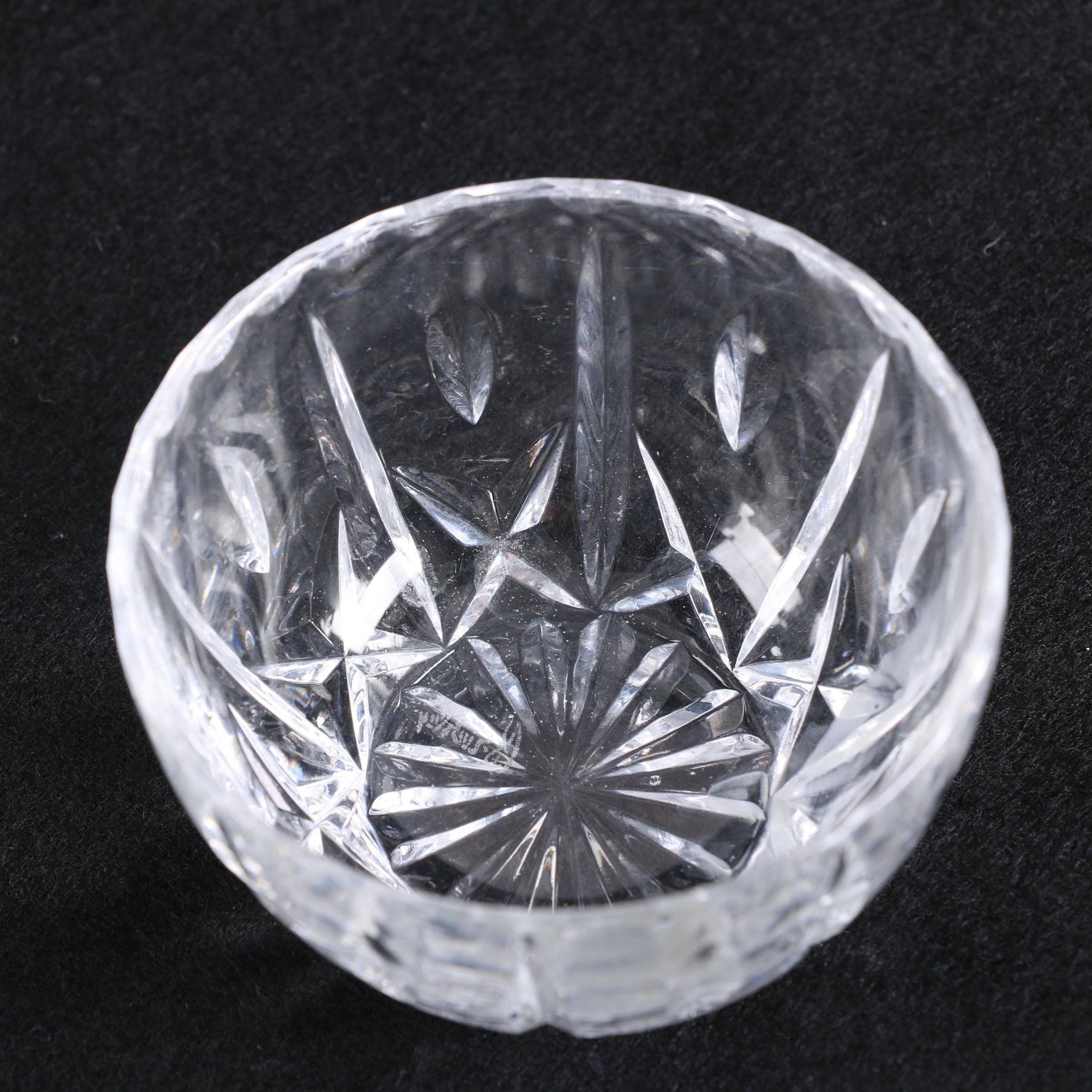 Waterford Crystal "Adare" Finger Bowl, "Glandore" Vase, Jam Jar and other Vases