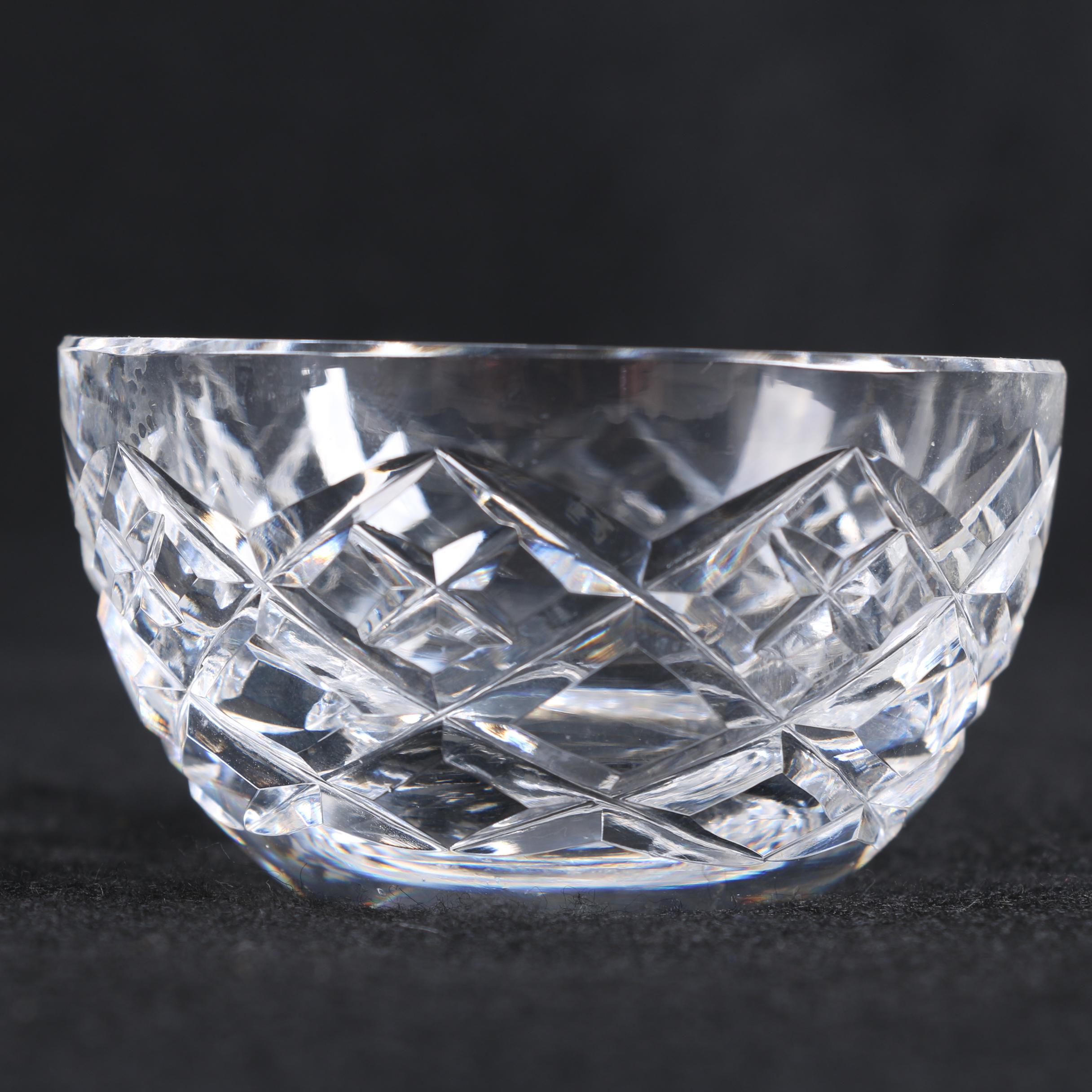Waterford Crystal "Adare" Finger Bowl, "Glandore" Vase, Jam Jar and other Vases