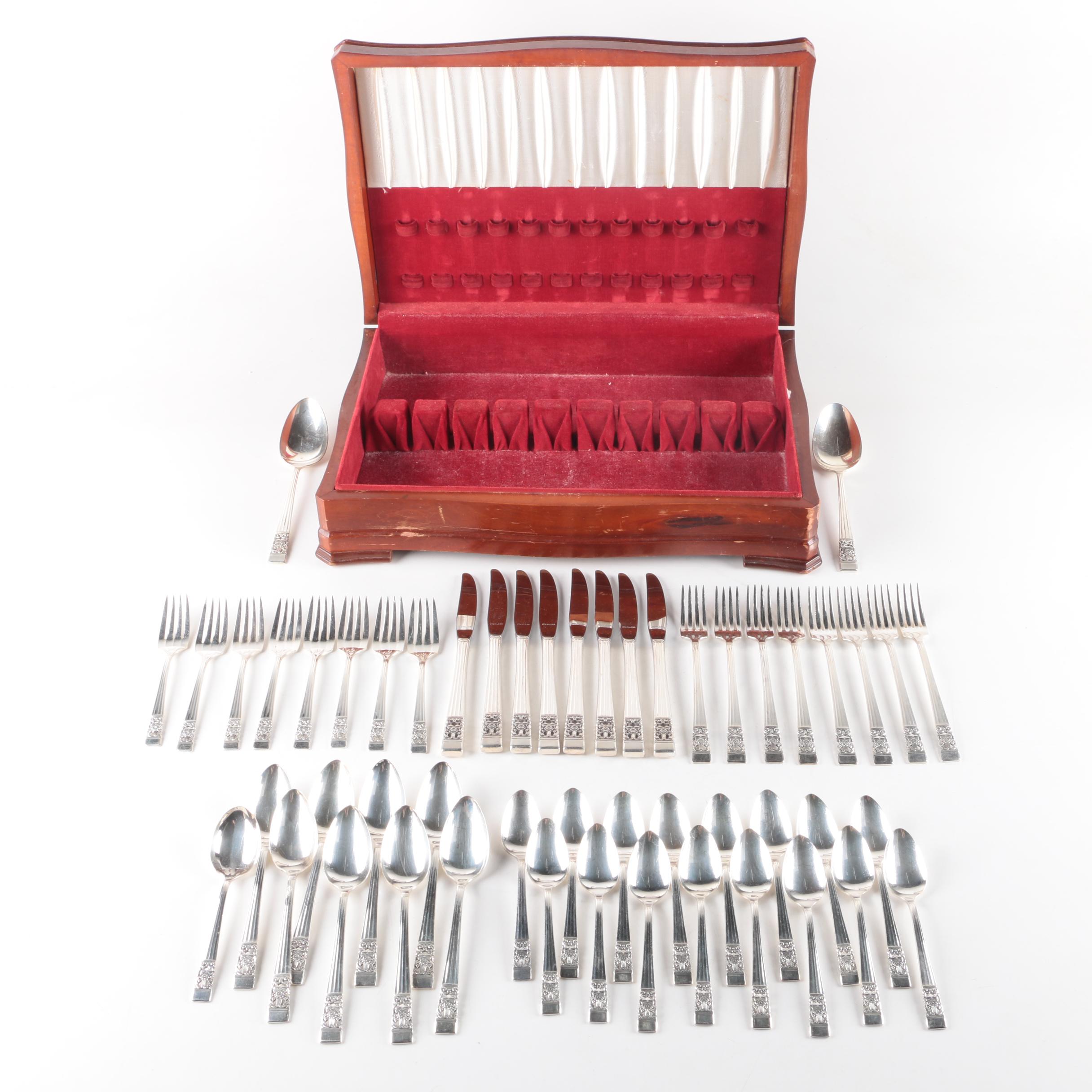 Oneida Community "Coronation" Silver-Plated Flatware Set