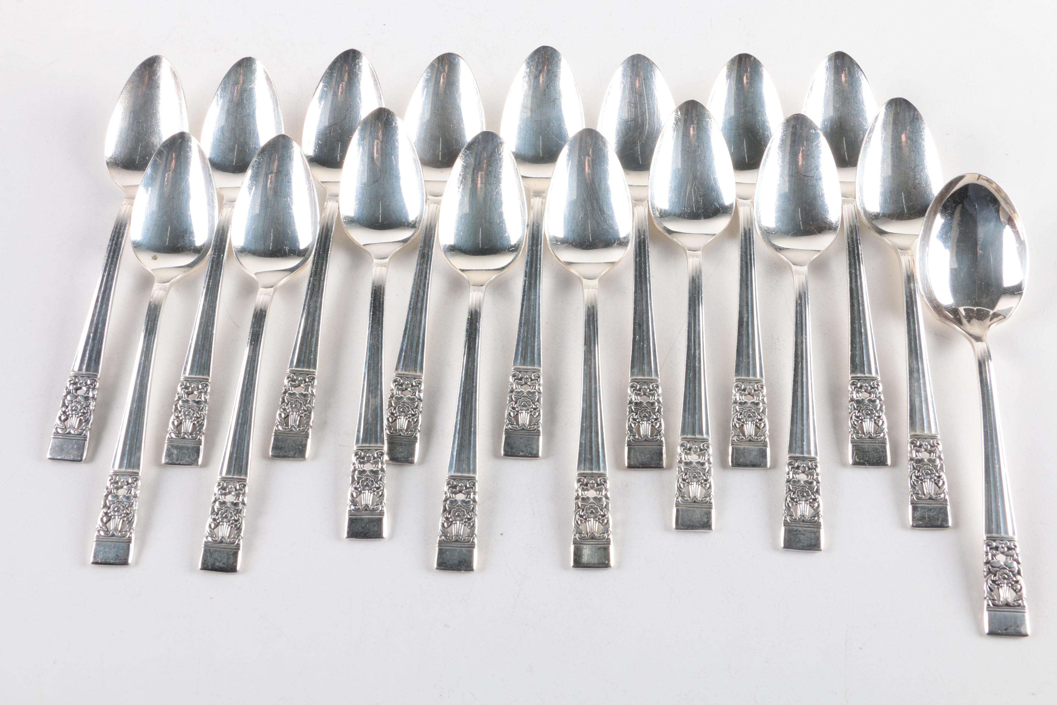 Oneida Community "Coronation" Silver-Plated Flatware Set
