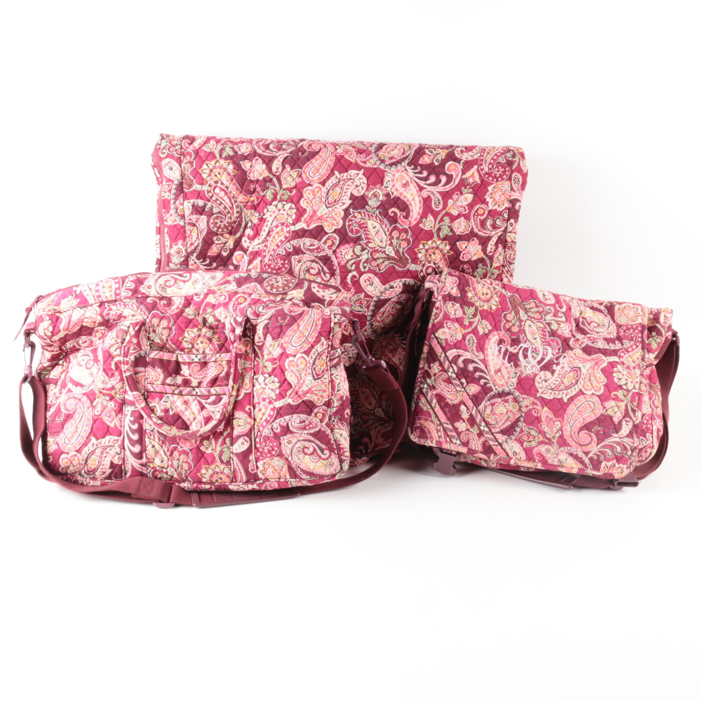 Vera Bradley "Picadilly Plum" Carry-On Luggage Pieces