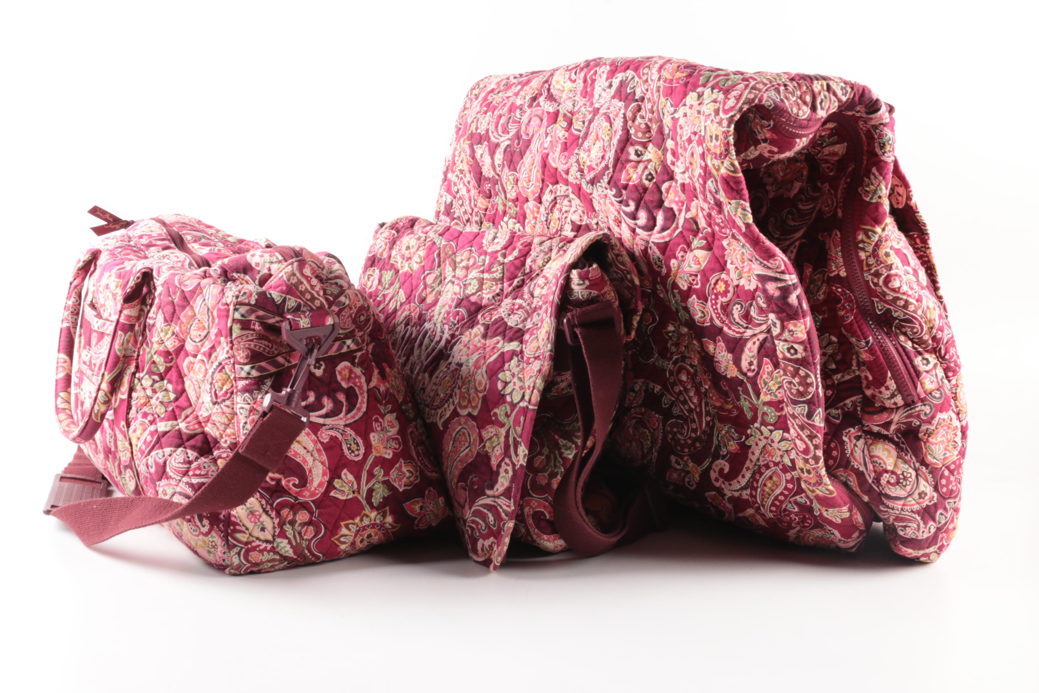Vera Bradley "Picadilly Plum" Carry-On Luggage Pieces