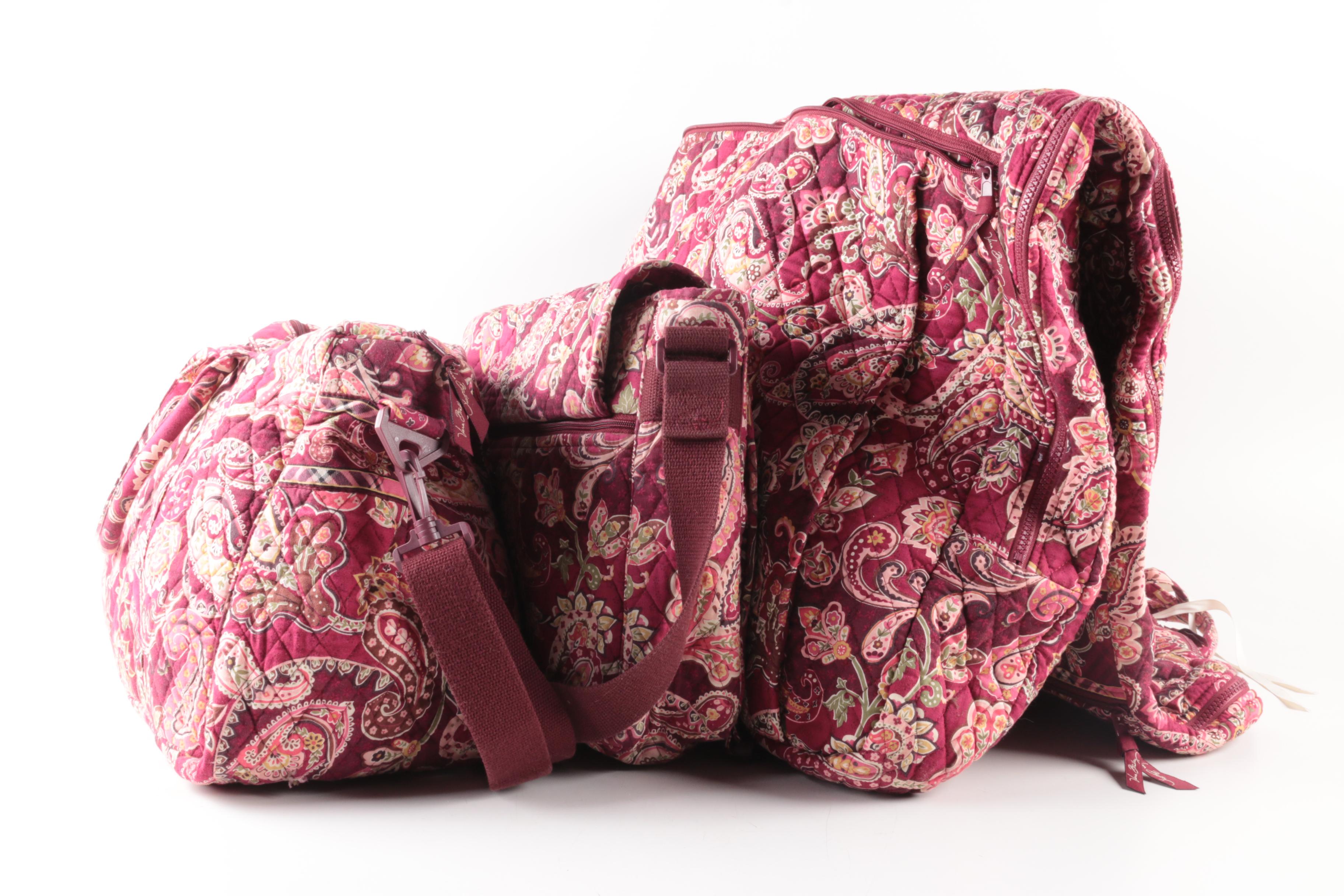 Vera Bradley "Picadilly Plum" Carry-On Luggage Pieces