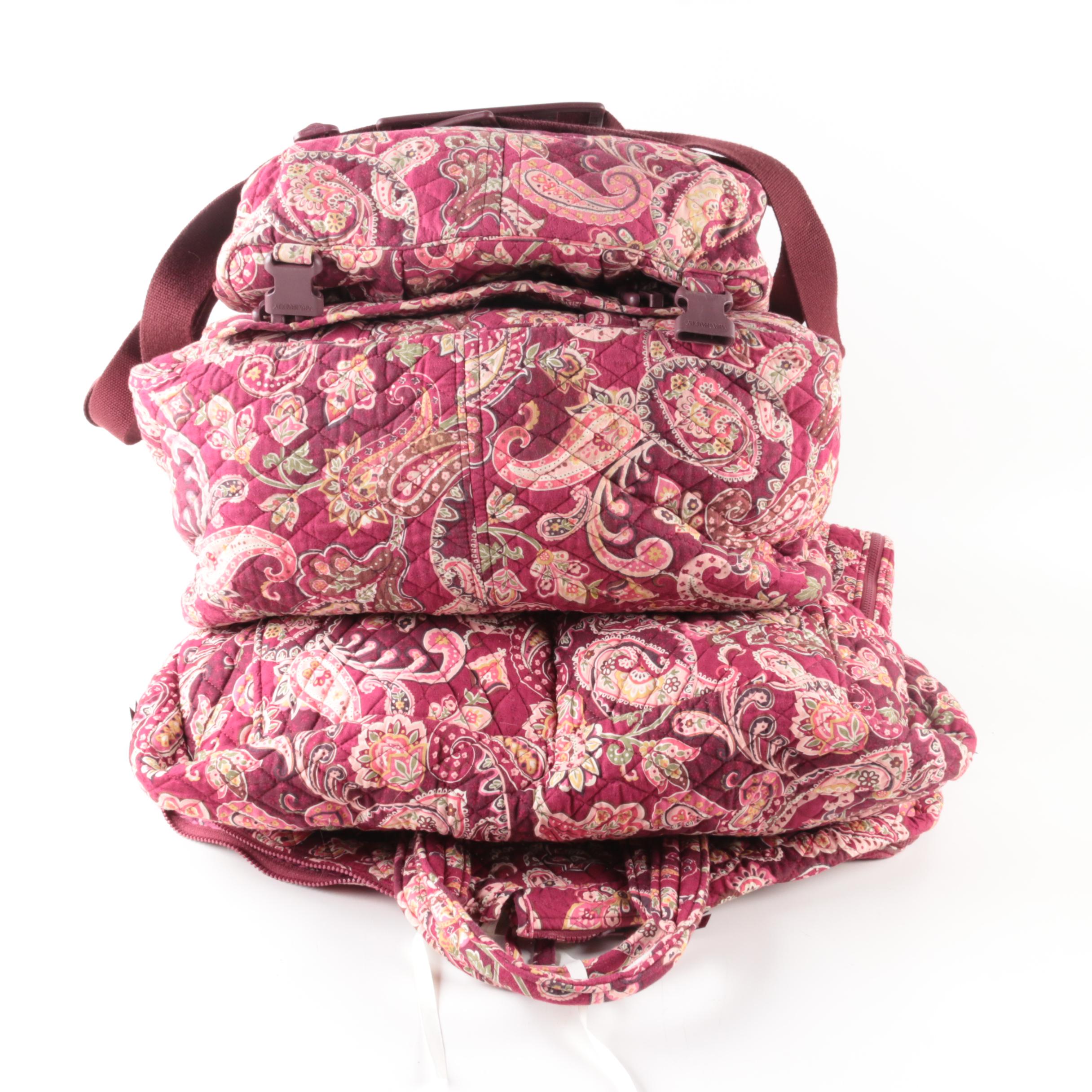 Vera Bradley "Picadilly Plum" Carry-On Luggage Pieces