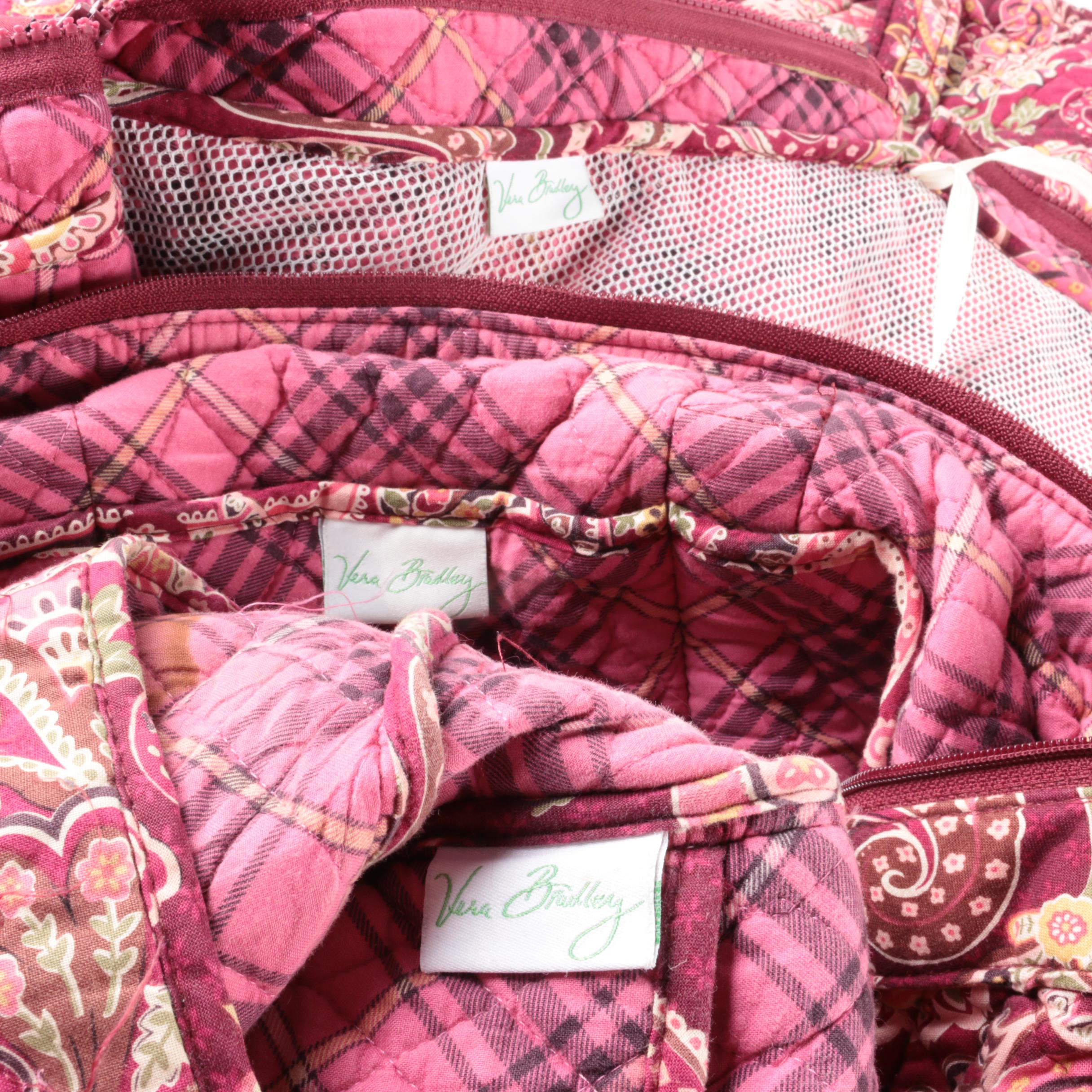 Vera Bradley "Picadilly Plum" Carry-On Luggage Pieces