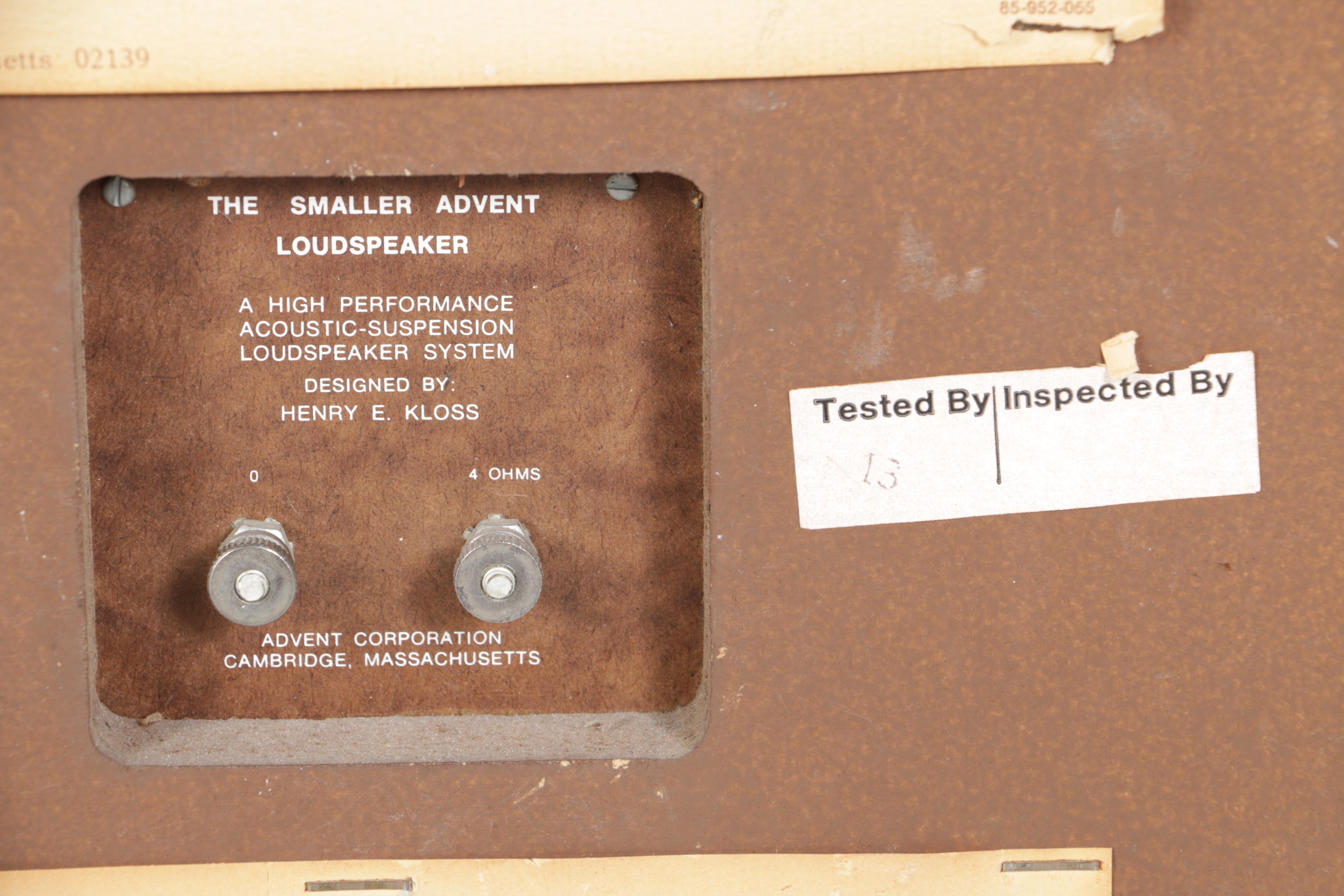 The Advent Loudspeakers