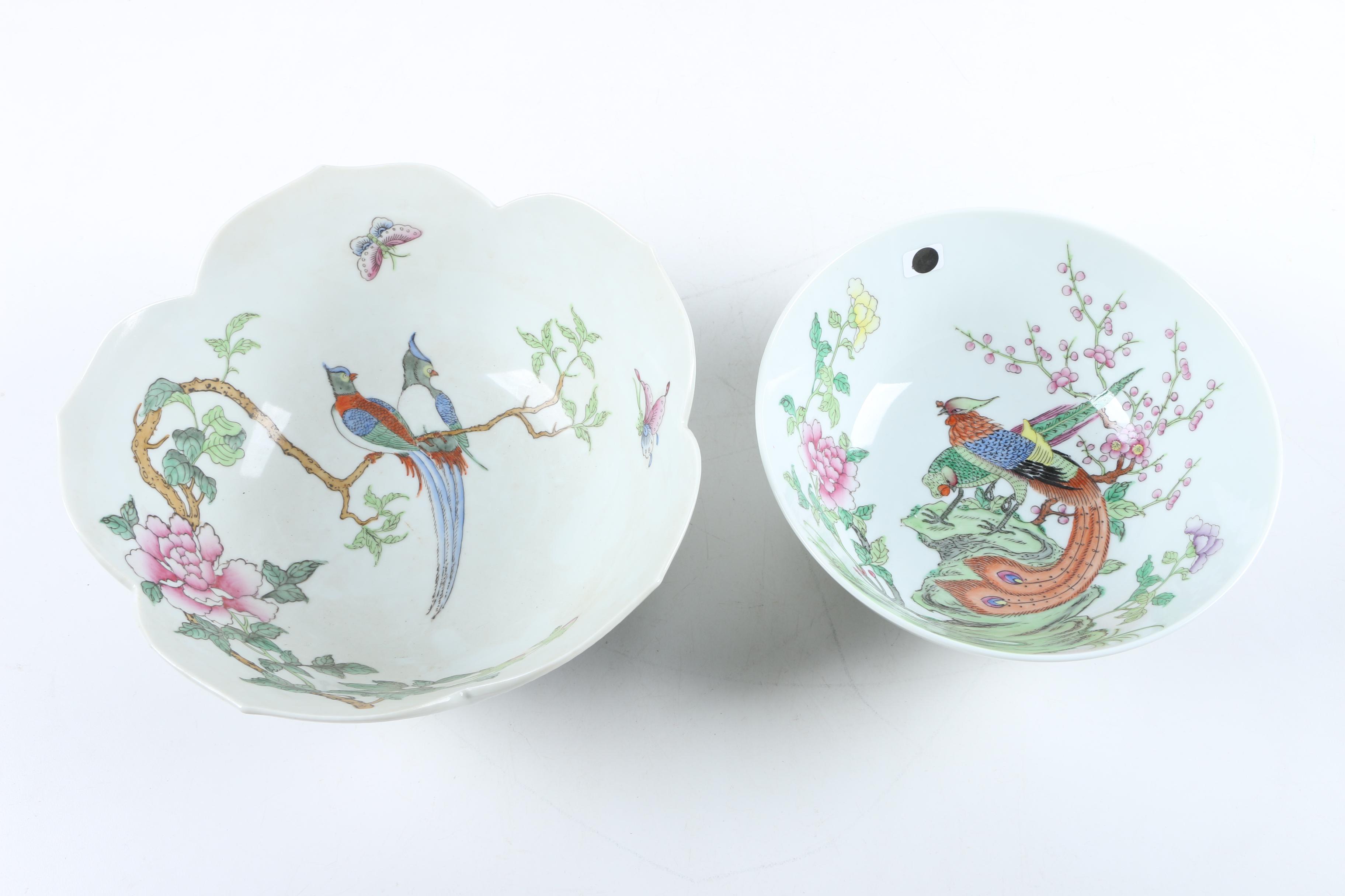 Vintage Overjoy Hand-Painted Porcelain Serveware